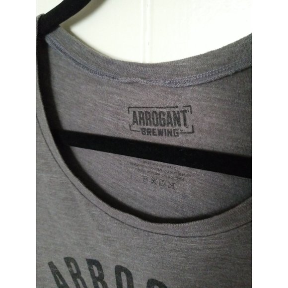 ARROGANT BREWING SLEEVELESS 2-SIDED GRAPHIC LOGO SHIRT Mens XXL Gray - Picture 8 of 8
